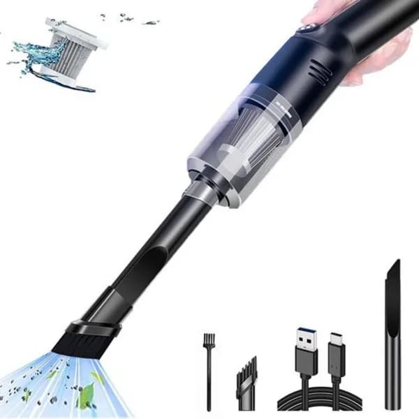 Handheld Vacuum Cleaner, Cordless Handheld Vacuum for Car, USB Rechargeable, Portable [co]