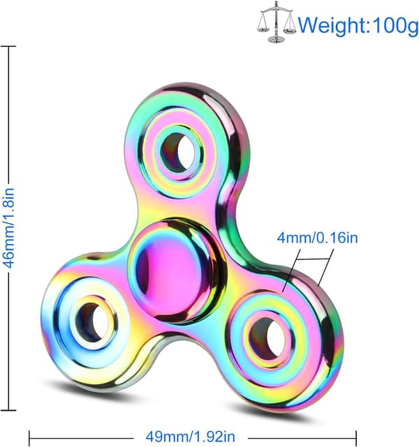 Fidget Spinner Lelu EDC Käsipyöritin Metallinen Ruostumaton Teräs