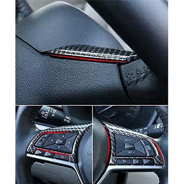 Karbonfiber Rattdekorasjon Beskyttelsesramme Trim for Rogue Sentra Kicks LEAF Tilbehør