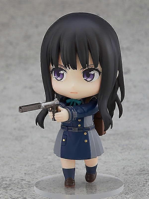 Lycoris Recoil Takina Inoue Q Version Figur med udskiftelige ansigtsplader og tilbehør