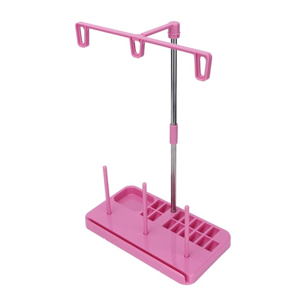 Trådstativ 3 spoler Holder Lett Wright Husholdningssymaskinverktøy for quilting DIY Rosa