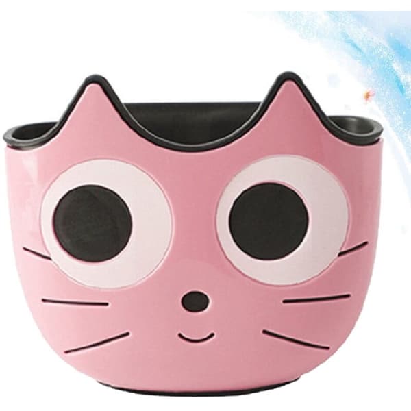 Pink Sink Organizer with Hook, Kitchen Storage Basket for Gadgets, Brush, Sponge
