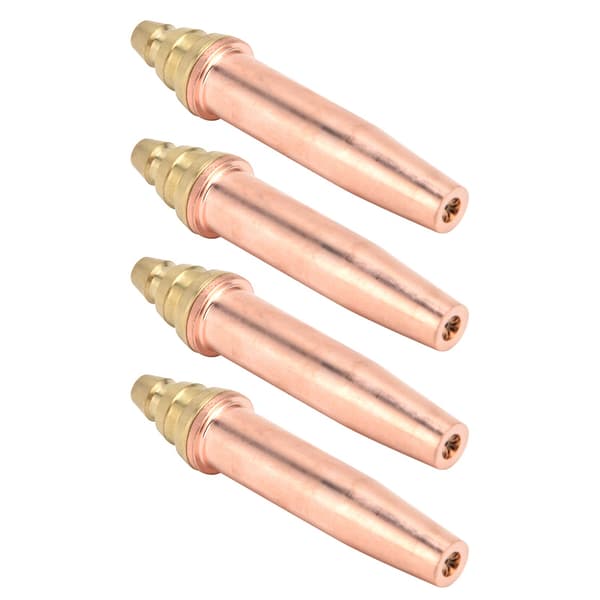 4 Pcs Propane Cutting Torch Tips High Temperature Resistance Fast Cutting Isobaric Cutting Nozzle1#