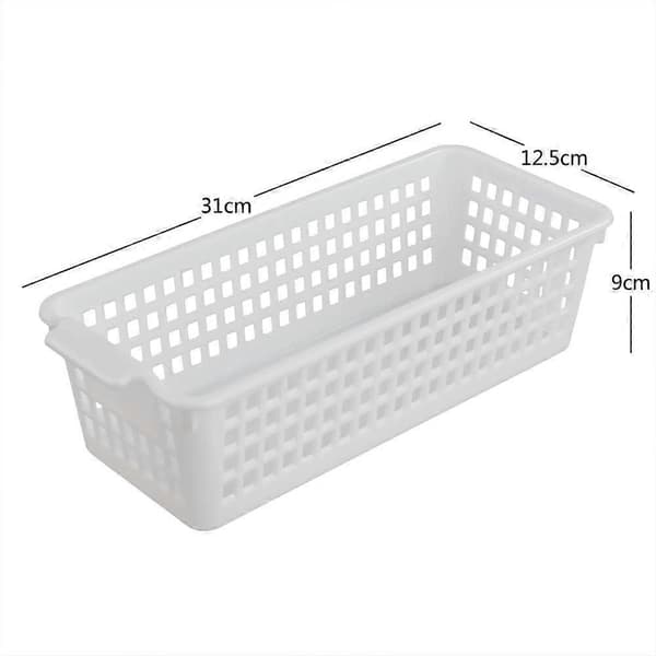 3-pack Små Praktiska Plastkorgar för Förvaring (Vit) Grå Grey