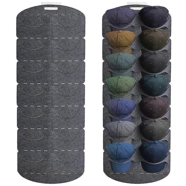 Cap Rack, Baseball Cap Rack With Deep Pockets Hanging Foldable Felt Cap Organizer Rack Home Decor - SNNGV