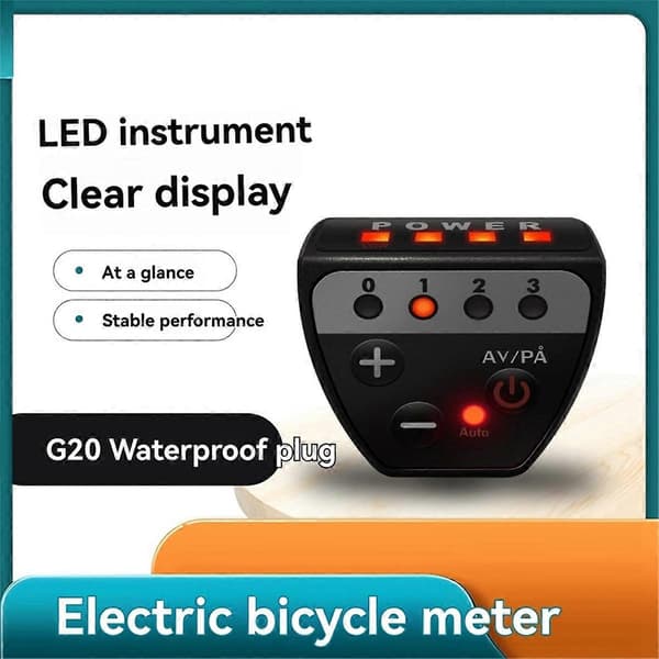 Ebike G20 Display 36V48V 5-pin Vandtæt Stik Display LED Instrument til Elcykel Int