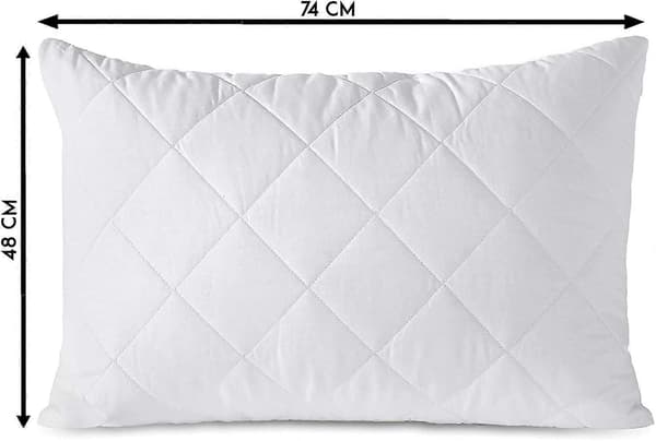 Pillowcase 2-pack Quilted Ultra Soft Anti-allergenic Pillowcase Breathable and Comfortable Microfiber 48x74 CM