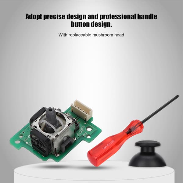 Erstatning 3D Analog Joystick Sensor Modul Potentiometer Tommelfingerstik Sæt til WII U