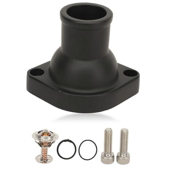 Engine Coolant Thermostat 90916 03046 71 Water Neck Housing Replacement for Chevy LS LS1 LS2 LS7 Black