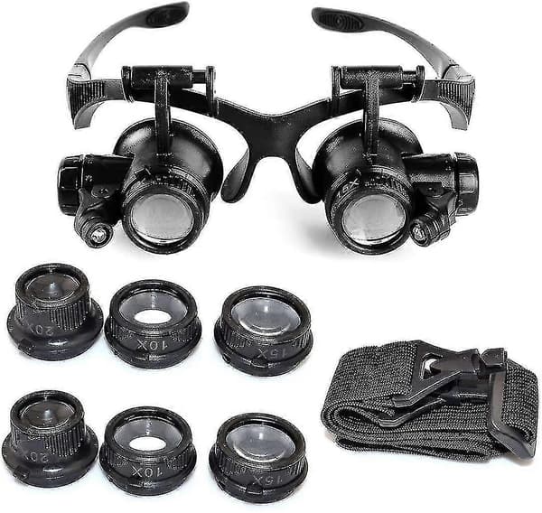 DB 10x 15x 20x 25x Magnification, Adjustable LED Lamp Magnifying Glass-- From Tingquan