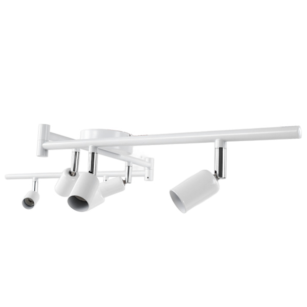 Track System Rotatable Lamp Head 6-Way Ceiling Spotlight GU10 Socket 85-265V White