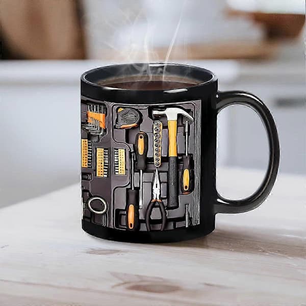 Mug Mechanic's Toolbox, Realistic Tool Details & Comfortable Handle, 33 cl Ceramic Coffee Cup Mechanic Toolbox for Birthday Thanksgiving 2PCS 2PCS