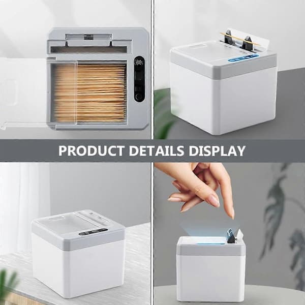 Smart Toothpick Holder For Home Kitchen, Automatic Dispenser With Intelligent Induction, Large Capacity 250 Toothpicks, Sensitive Detection 120