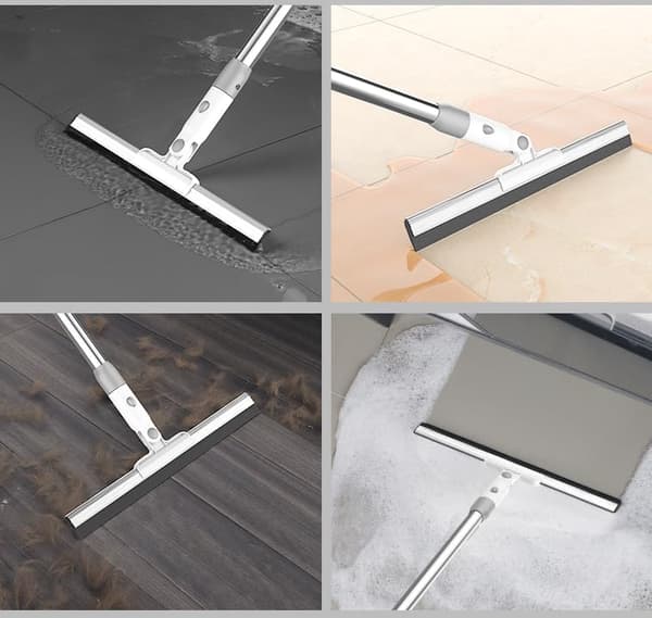 QU*Floor Squeegee Shower Squeegee Long Handle, Window Squeegee with Handle, Water Wiper Shower Wiper