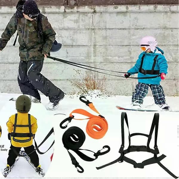 Nylon Skidsele för barn Snowboardtränare Hastighetskontroll med axelrem Skidsele för barn orange