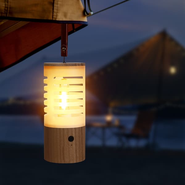 Vildmarkscampinglampe med dobbeltfunktion, LED-berøringsskærm, natlampe