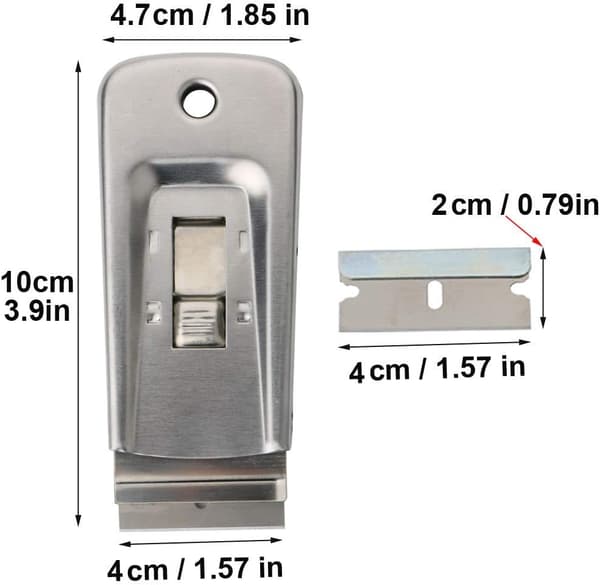Paint Scraper, Retractable Razor Blade Window Film Tool, Mini Stainless Steel