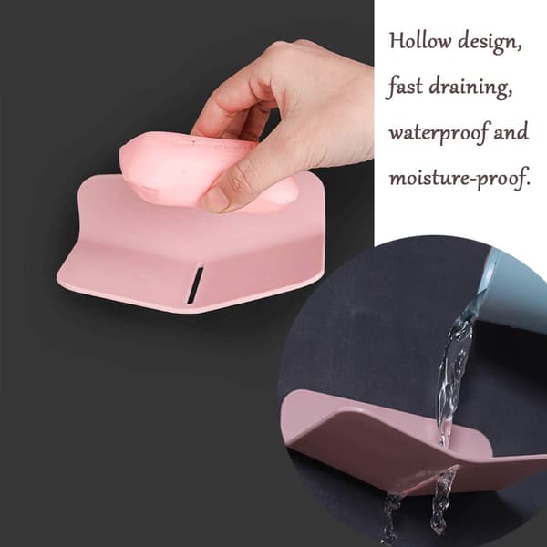 Soap Dish Shower Wall Mounted, Draining Soap Dish for Shower, Soap Saver for Kitchen, Bathroom.-14329