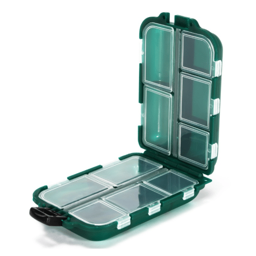 Pilleboks, reise medisinboks med 10 rom, mini tablettboks, pilleboks grønn green