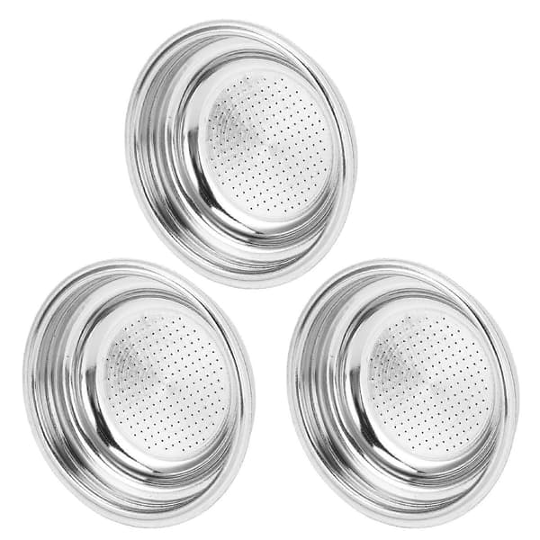 3 stk. Rustfrit Stål Kaffefilter 51mm Tryksat Filterkurv Genanvendelig Kaffepulver Filter Skål [DB]