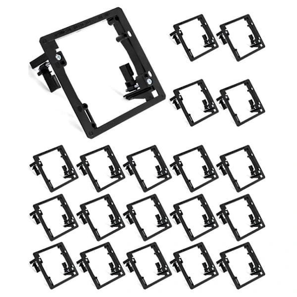2-Gangs Multi-Wall Plate Bracket for Low Voltage Equipment for Telephone Lines, Network Cables