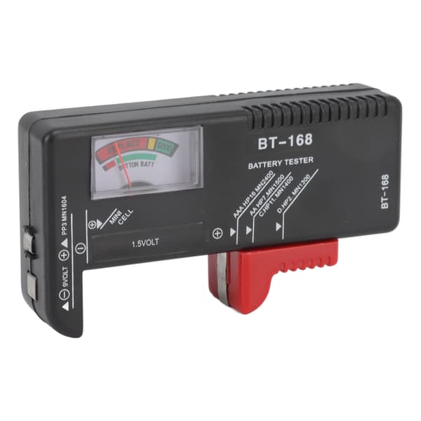 Battery Tester High Accuracy Portable Size Easy Operation Time Saving Battery Checker for AA AAA D C 9V 1.5V Button Cell