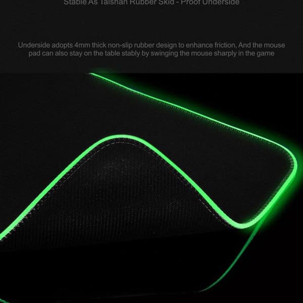 RGB Gaming Musemåtte, XXL, 800*300mm, Blød LED Musemåtte