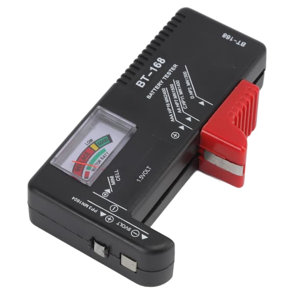 Battery Tester High Accuracy Portable Size Easy Operation Time Saving Battery Checker for AA AAA D C 9V 1.5V Button Cell