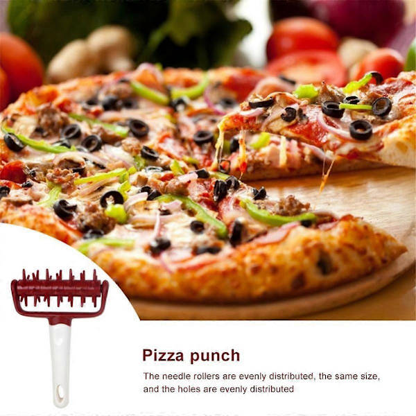 Pyörivä pyörä lävistys pizza lävistys rulla pizza työkalu pizza uuni tarvikkeet pizzaleikkuri tarttumaton Ki