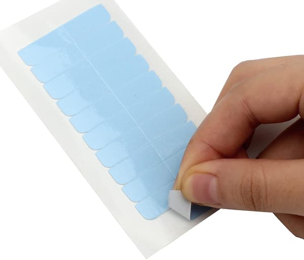 10 ark Hår Extensions Tape, Dobbeltsidet Extensions Tape til Hår Extensions (Blå)
