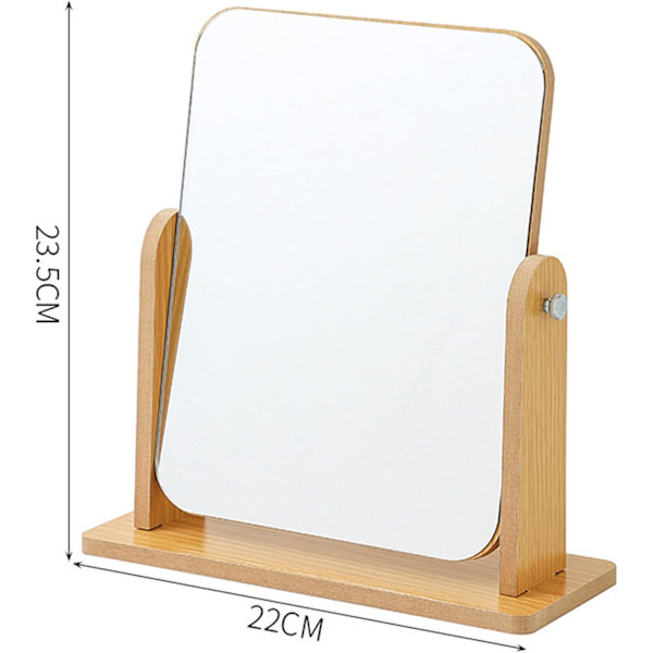 360° Rotating Portable Tabletop Bathroom Mirrors Shaving Makeup Mirror with Stand High Clear Rectangular Mirror Freestanding, Large
