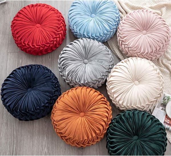 Dekorativ Pude til Sofa 3D Græskar Rund Fløjlspude