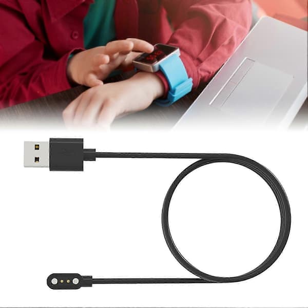 Smartklokke Lader Sikker Magnetisk Hurtiglading Smartklokke Dock Lader Adapter 2 PIN Armbåndsur Ladekabel Ledning [DB]