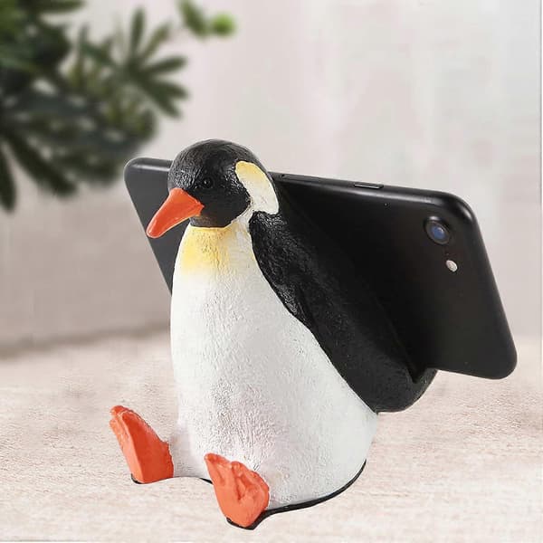Pingvin Telefonholder Søt Dyre Mobiltelefonstativ iPad Tablettholder (Pingvin)