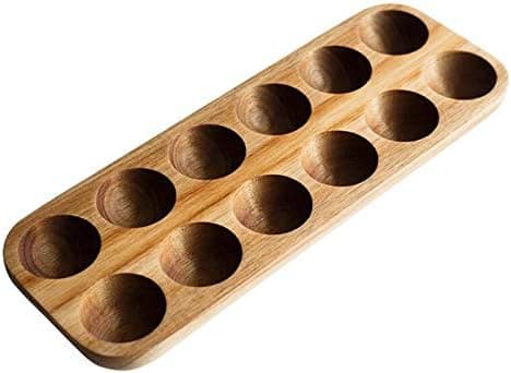 Tre eggstativ med 12 hull for benkeplate/bord/kjøleskap