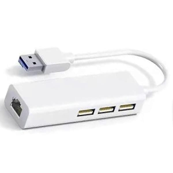 4-in-1 USB RJ45 Lan Network Card USB2.0 Ethernet Card Hub Splitter Adapter 10 GBit/S for Laptop PC Dr