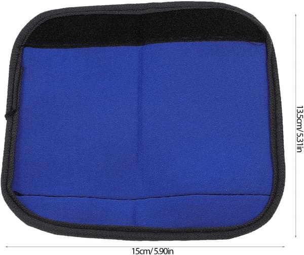 2 stk. sklisikre manualputer i polyester, blå