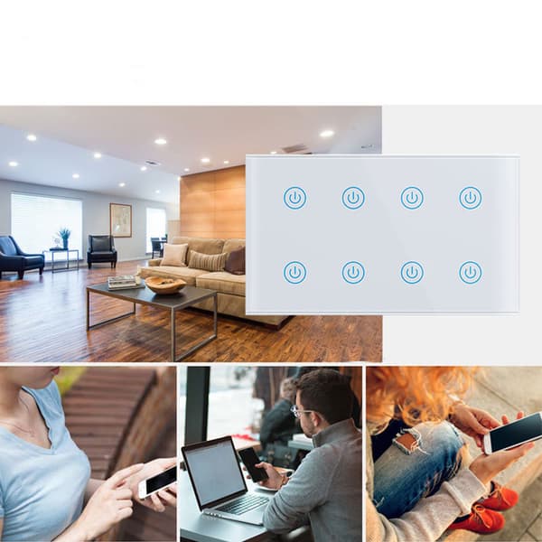 Smart Wifi-bryterpanel - DS-1431WN 8-veis hvit