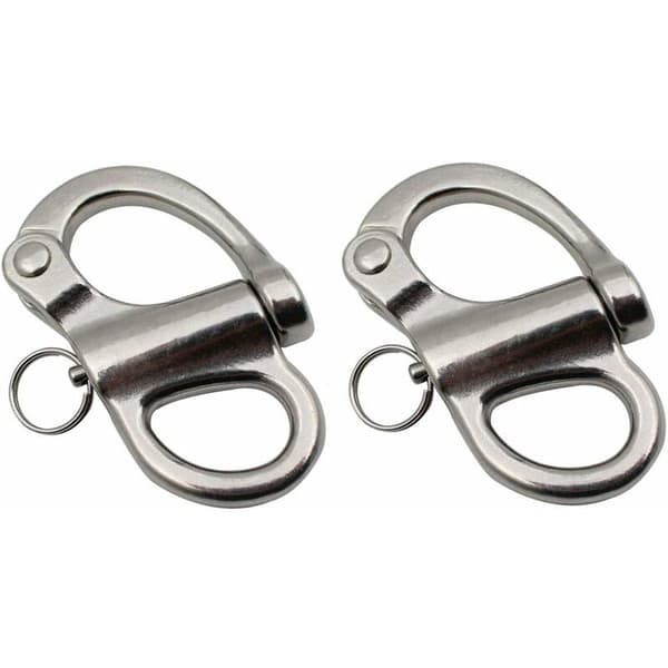 52mm-316 Rostfritt Stål Fast Karbinhake Shackle Fjäder Shackle Hand Pull Hook Rig