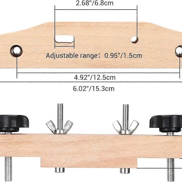 1 Set Solid Maple Stainless Steel Guitar Bridge Install Clamp Luthier Tool Guitar Parts Accessories