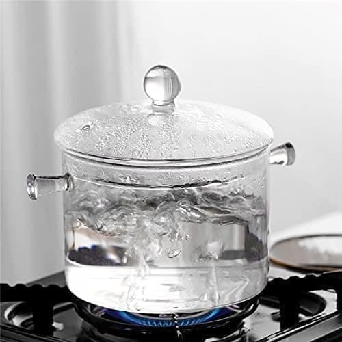 Läpinäkyvät lasiset keittoastiat kannella, 1900 ml