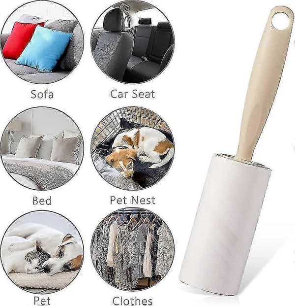 6 Rolls of 360 Sheets Plush Roller, Extra Sticky Plush Roller, Anti-Dust Cleaner