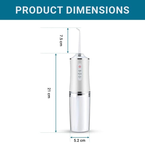 Water Flosser - Cordless - Teeth Cleaner Water Flosser with 3 Modes 4 Nozzles Rechargeable 1 pc