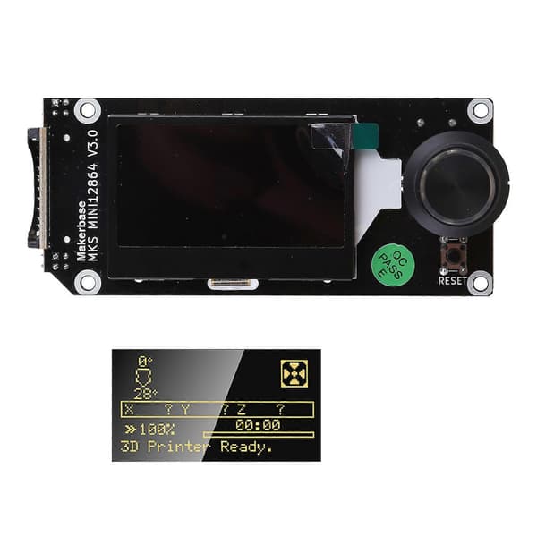 RGB MKS MINI12864 V3 LCD-skærm Indsæt SD-kort Frontstil Understøtter Marlin2.0