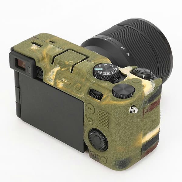 G7q For Sony A7C II A7CR Textured Case Anti-Scratch Silicone Protective B4h Camera Housing - Camouflage