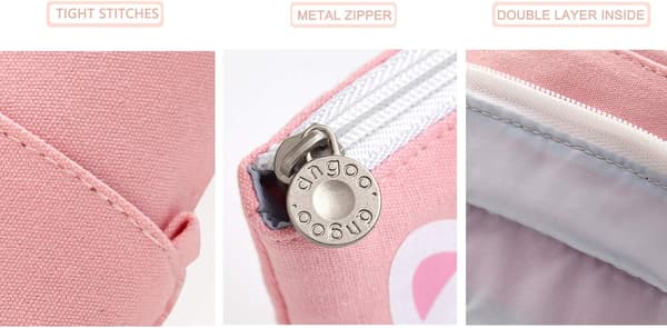 Durable Telescopic Canvas Pencil Case with Cute Cat Pattern - Pen