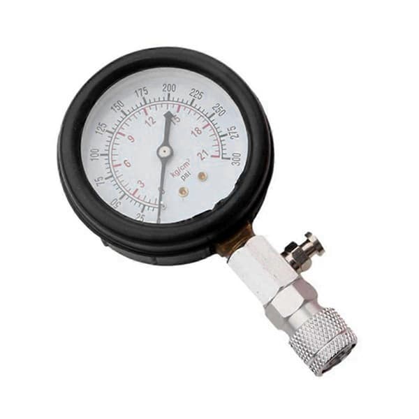 Bil Motorcykel 0-300psi Kompressionstester til Benzinmotor Auto Benzin Gas Cylinder Trykmåler