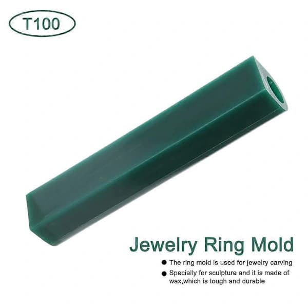1 pc Green Carving Wax Tube Ring Wax Strip Basic Wax Ring Model Used for Making Ring Molds (T100)