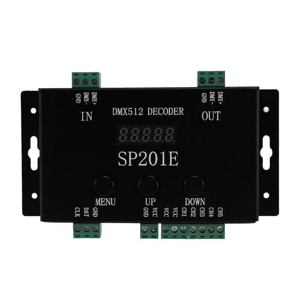 SP201E DMX512 WS2812B WS2811 DMX til SPI-dekoder, støtter flere IC-er