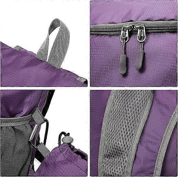 Foldable Backpack Lightweight, Small Waterproof Backpack for Outdoor Sports, Durable Packable Backpack Practical Everyday Backpack Purple